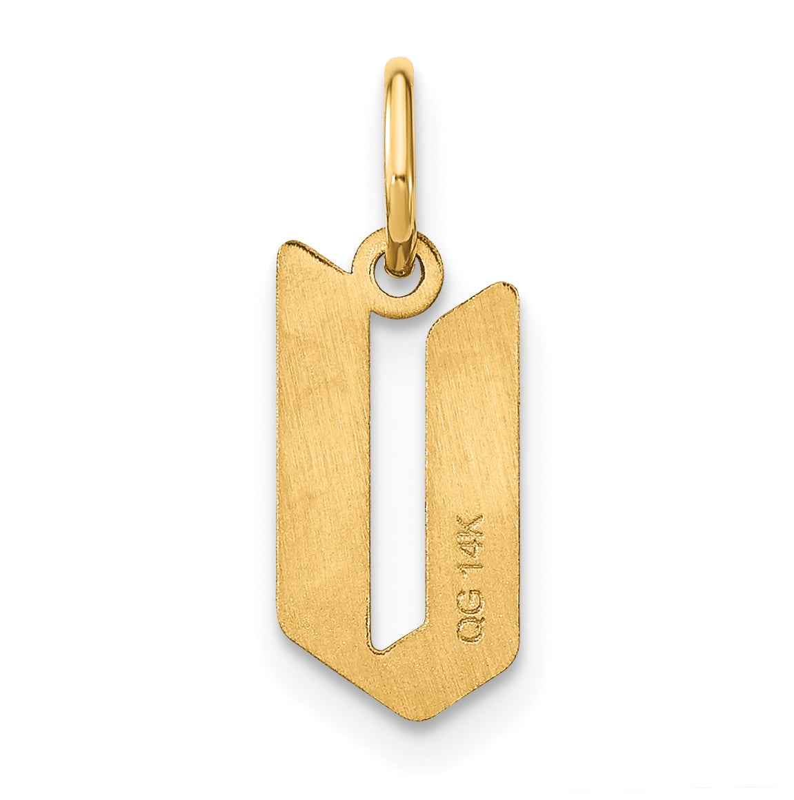 Sterling Silver Gold-plated Letter V Initial Pendant