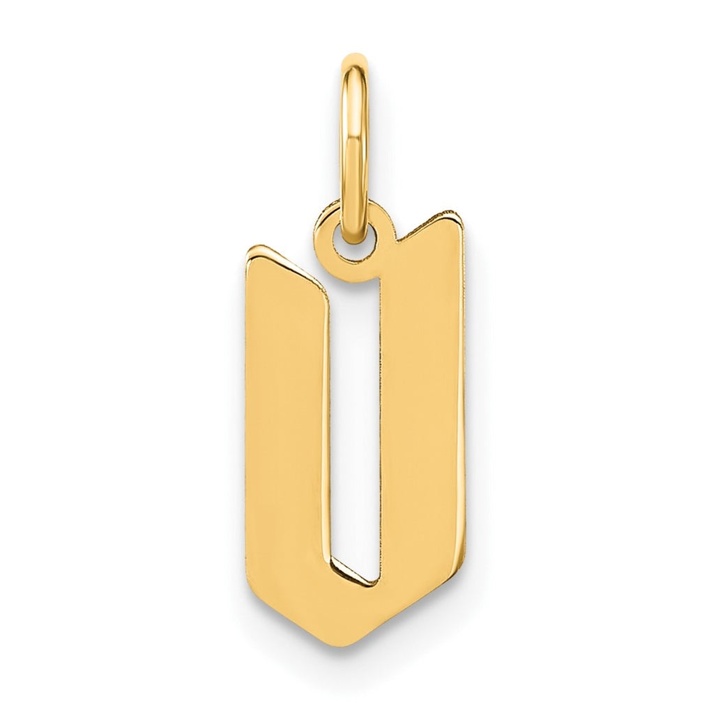 Sterling Silver Gold-plated Letter V Initial Pendant