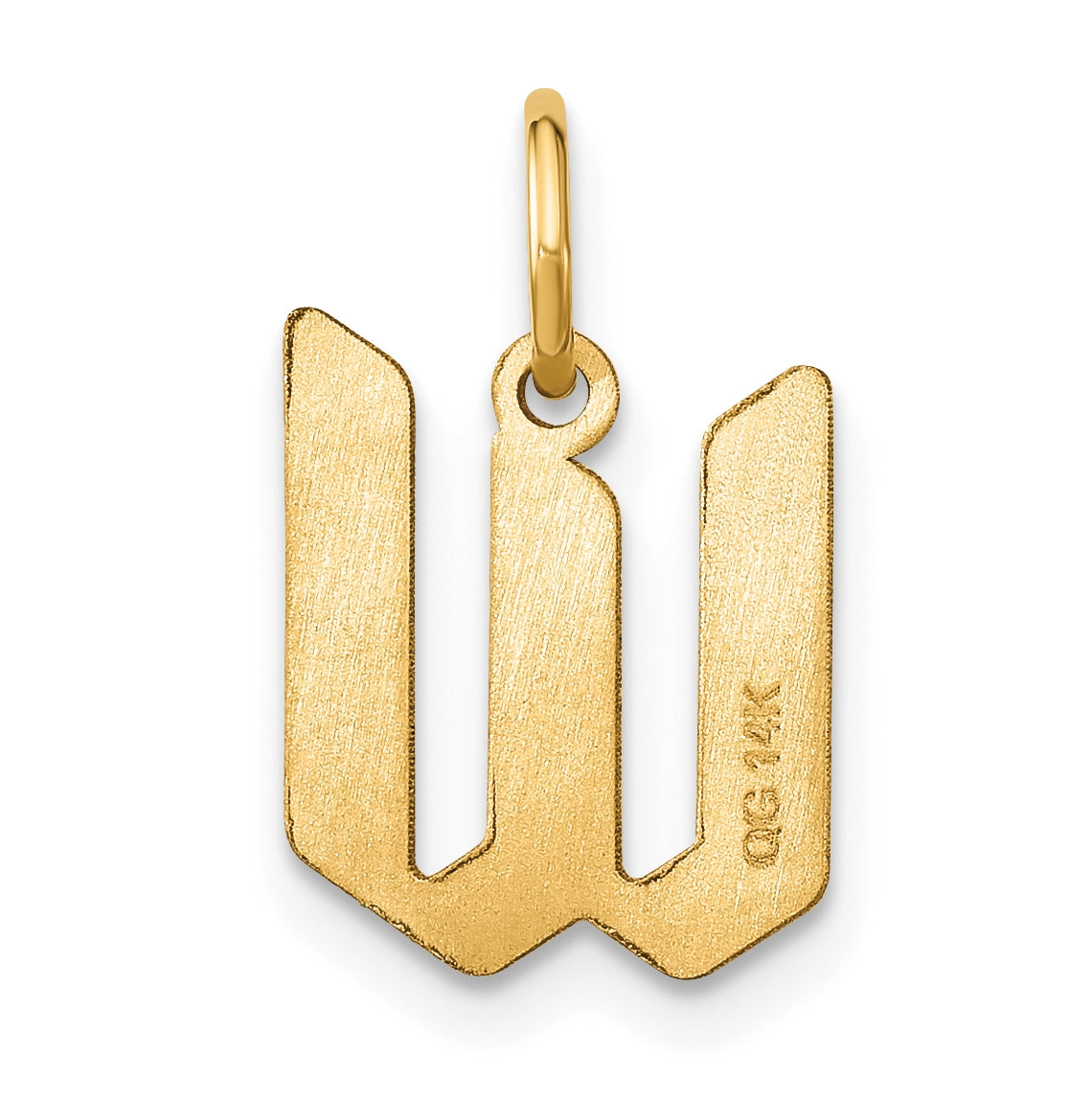 Sterling Silver Gold-plated Letter W Initial Pendant