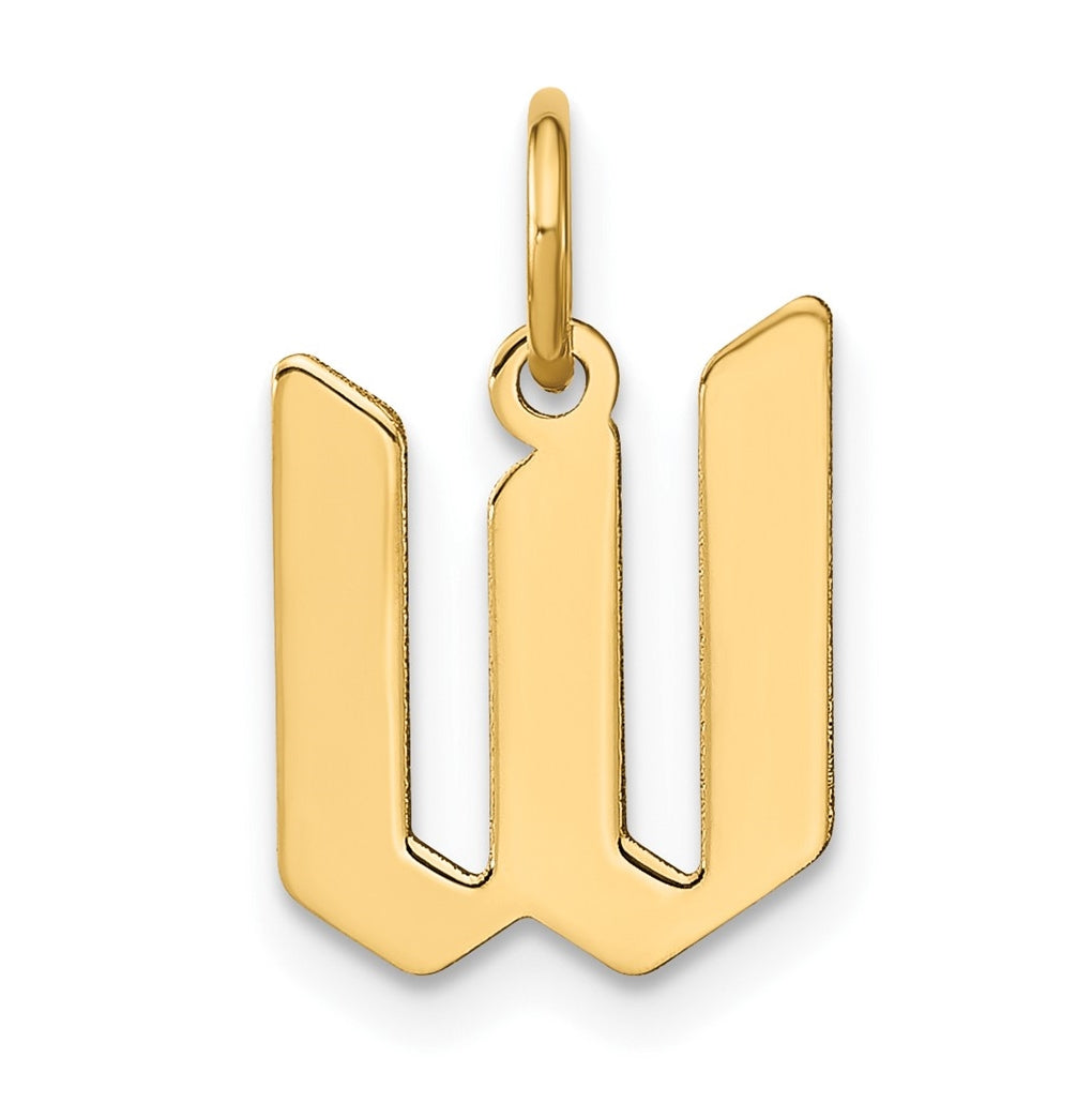 Sterling Silver Gold-plated Letter W Initial Pendant