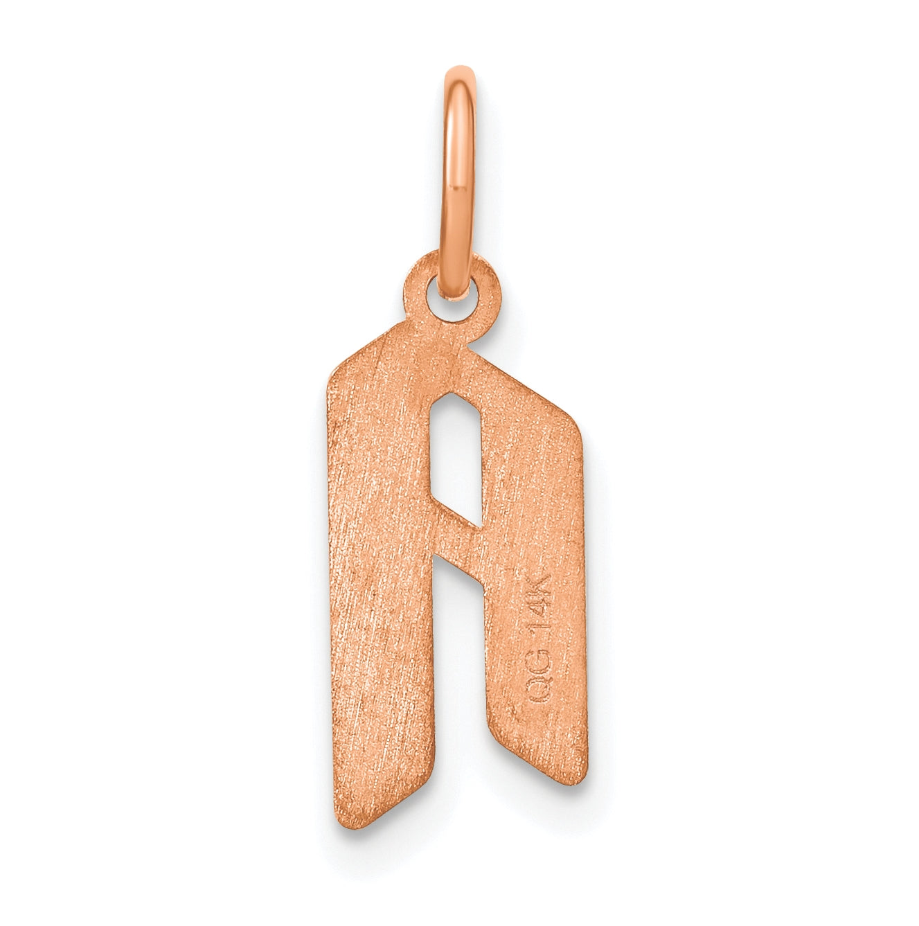 Sterling Silver Rose Gold-plated Letter A Initial Pendant
