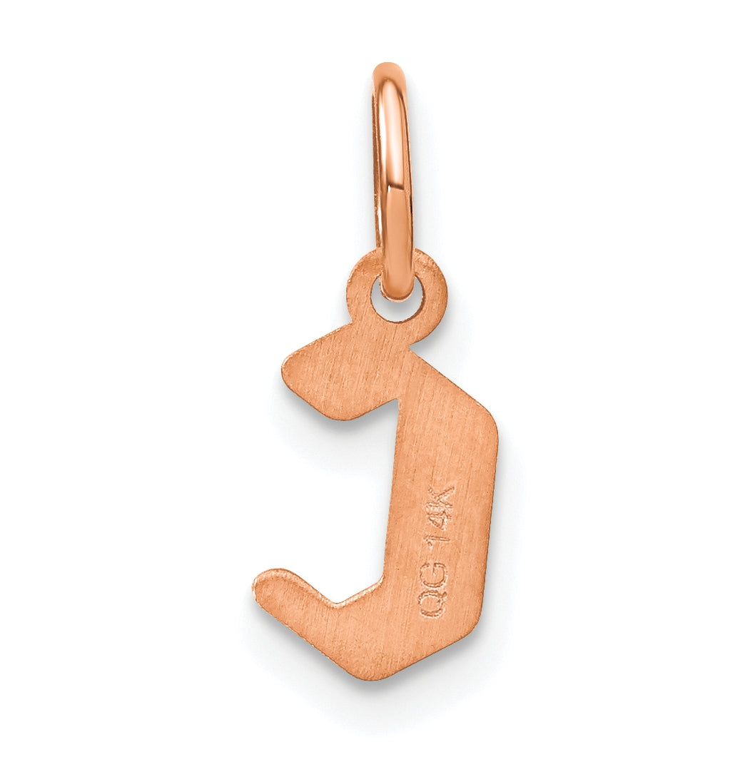Sterling Silver Rose Gold-plated Letter C Initial Pendant