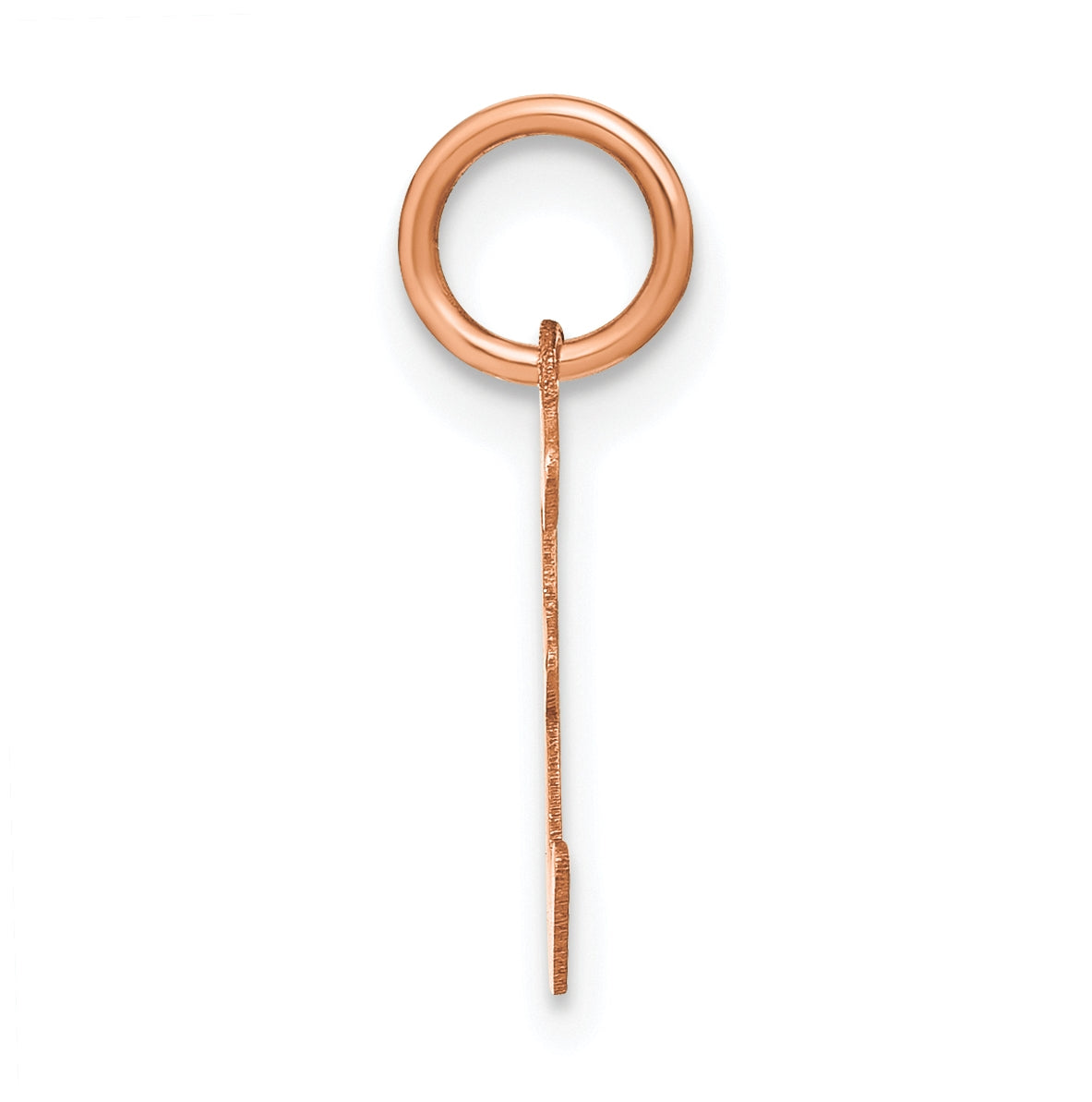 Sterling Silver Rose Gold-plated Letter E Initial Pendant
