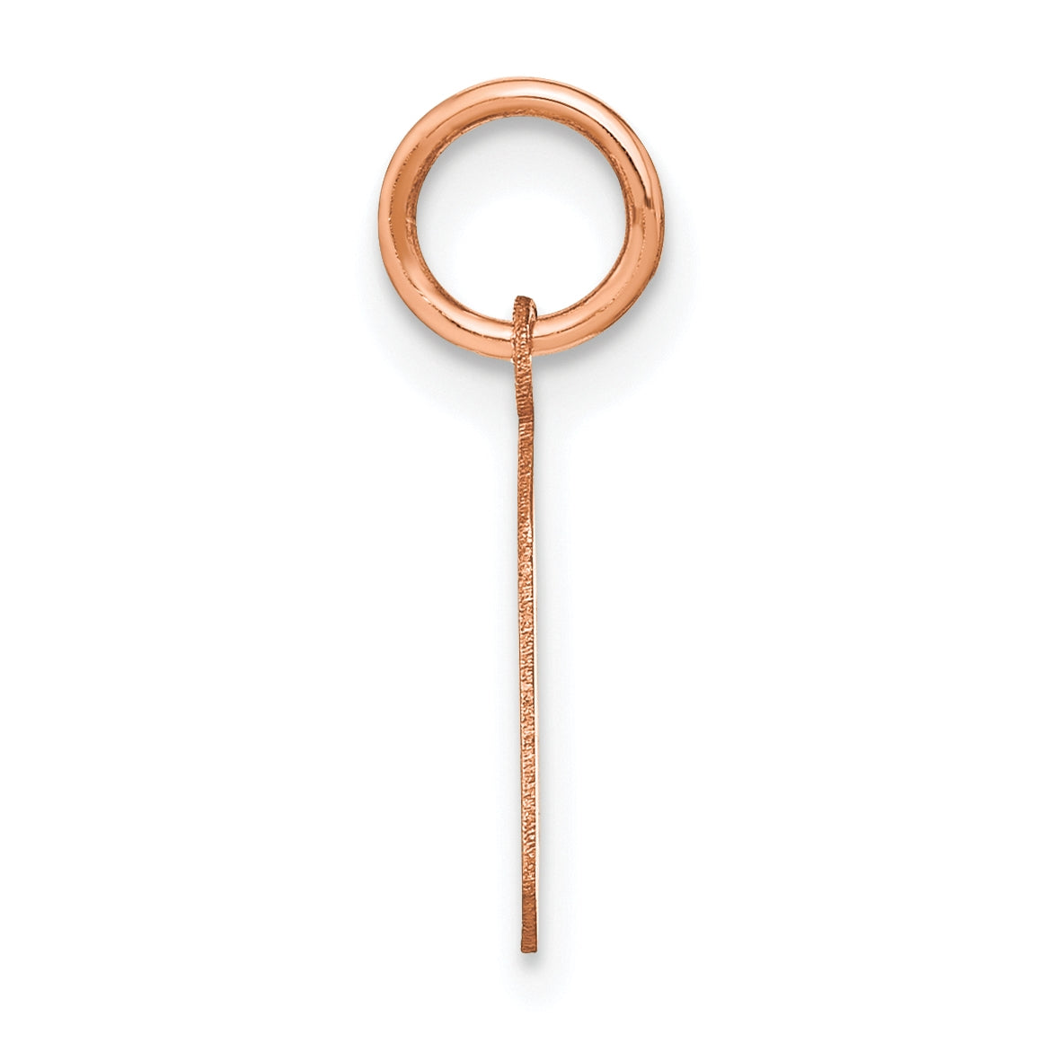 Sterling Silver Rose Gold-plated Letter G Initial Pendant