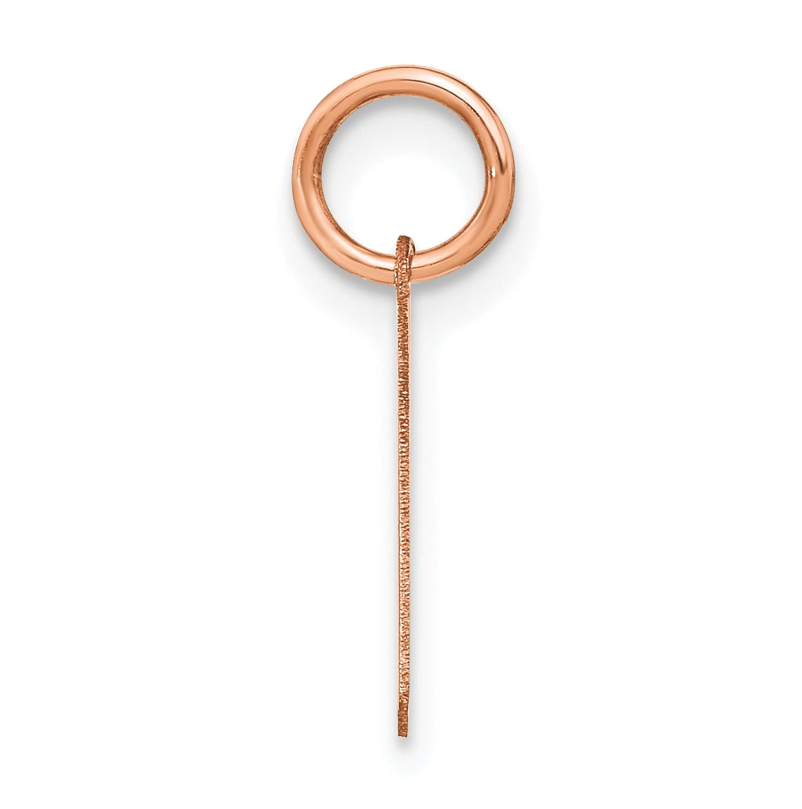 Sterling Silver Rose Gold-plated Letter H Initial Pendant