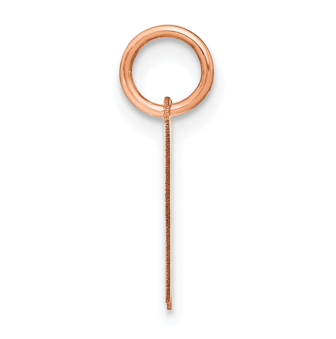 Sterling Silver Rose Gold-plated Letter K Initial Pendant