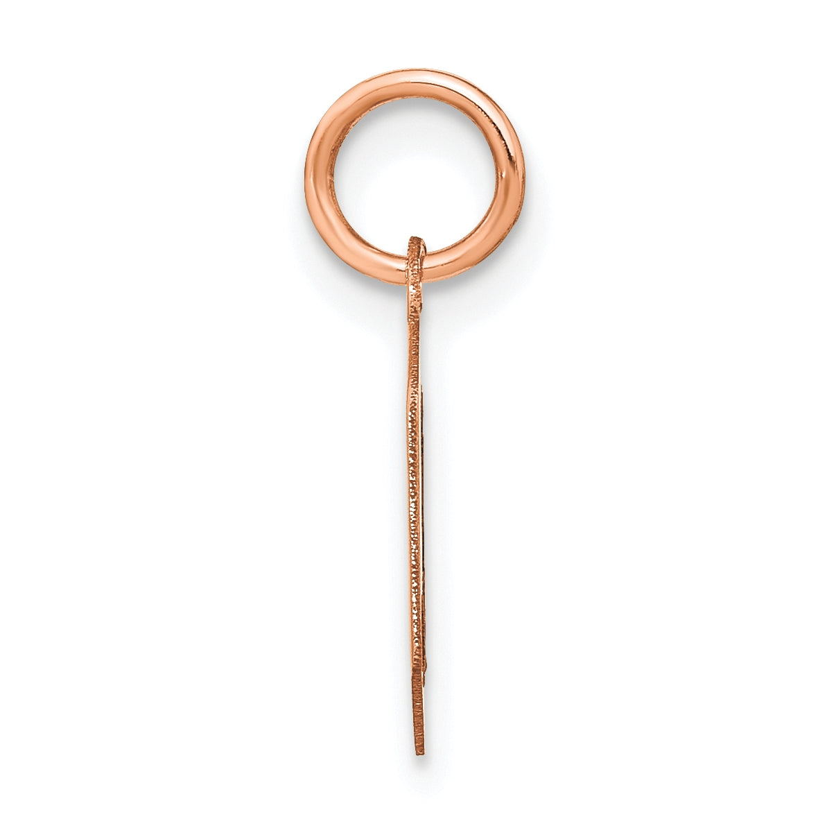 Sterling Silver Rose Gold-plated Letter O Initial Pendant