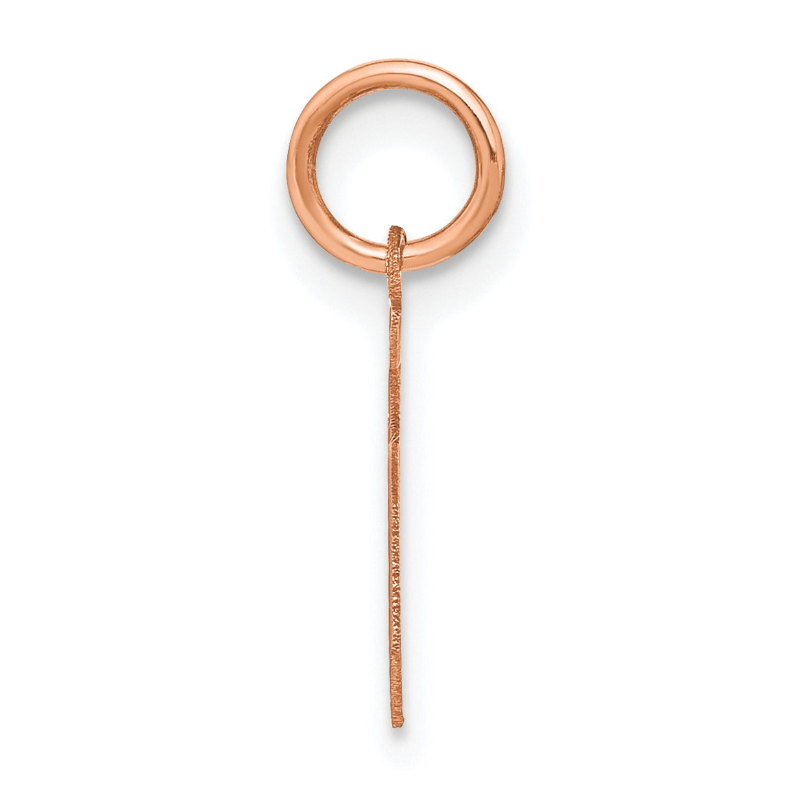 Sterling Silver Rose Gold-plated Letter S Initial Pendant