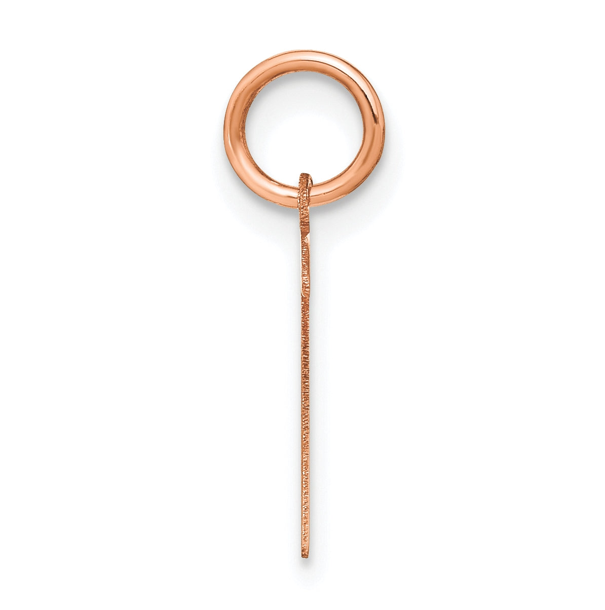 Sterling Silver Rose Gold-plated Letter T Initial Pendant