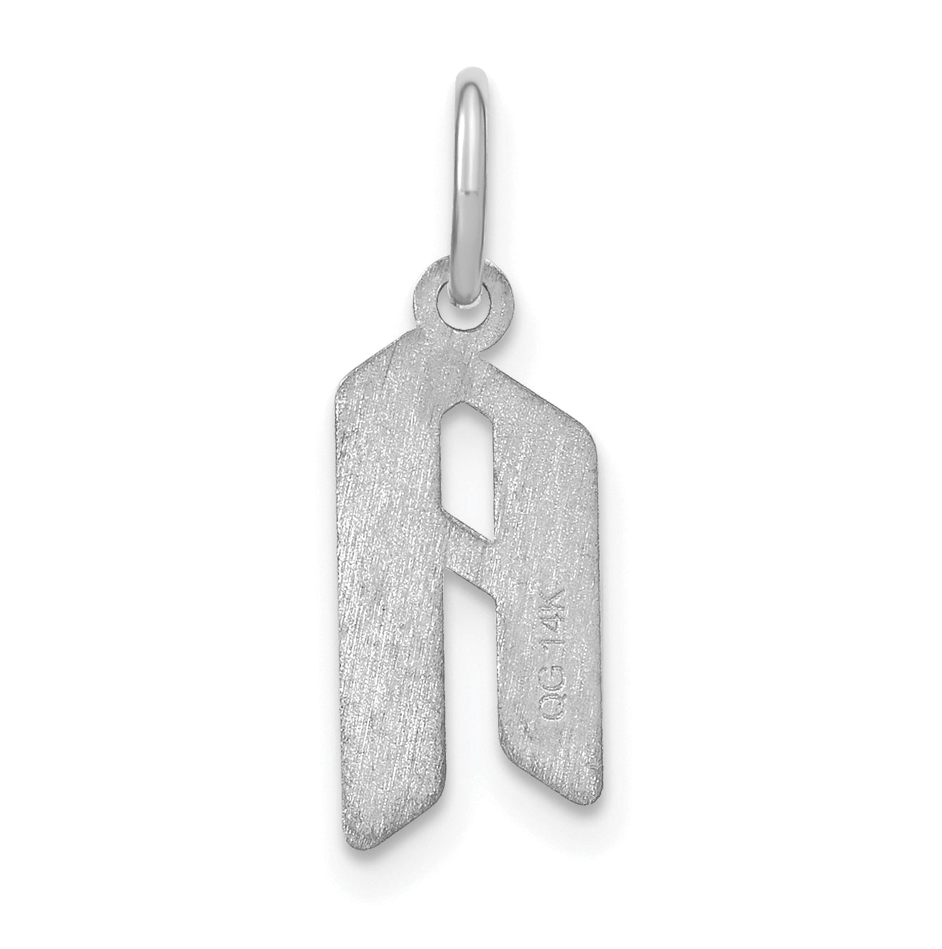 Sterling Silver Rhodium-plated Letter A Initial Pendant