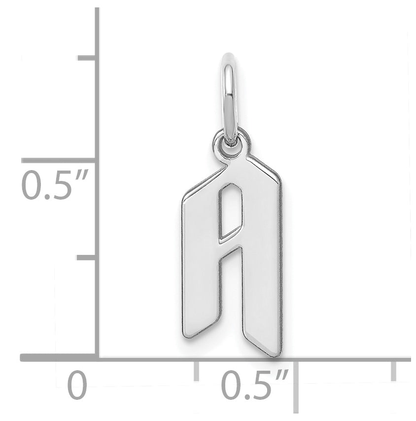 Sterling Silver Rhodium-plated Letter A Initial Pendant
