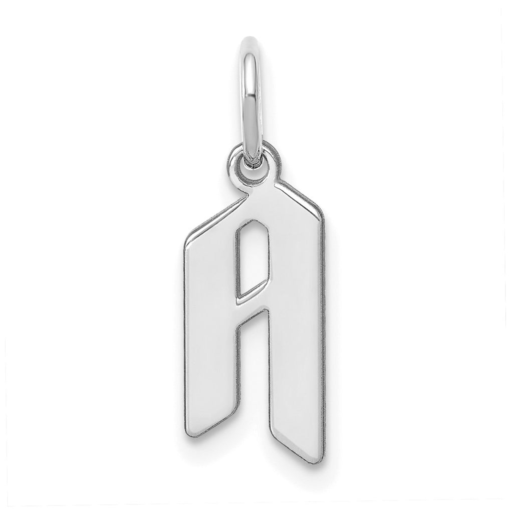 Sterling Silver Rhodium-plated Letter A Initial Pendant