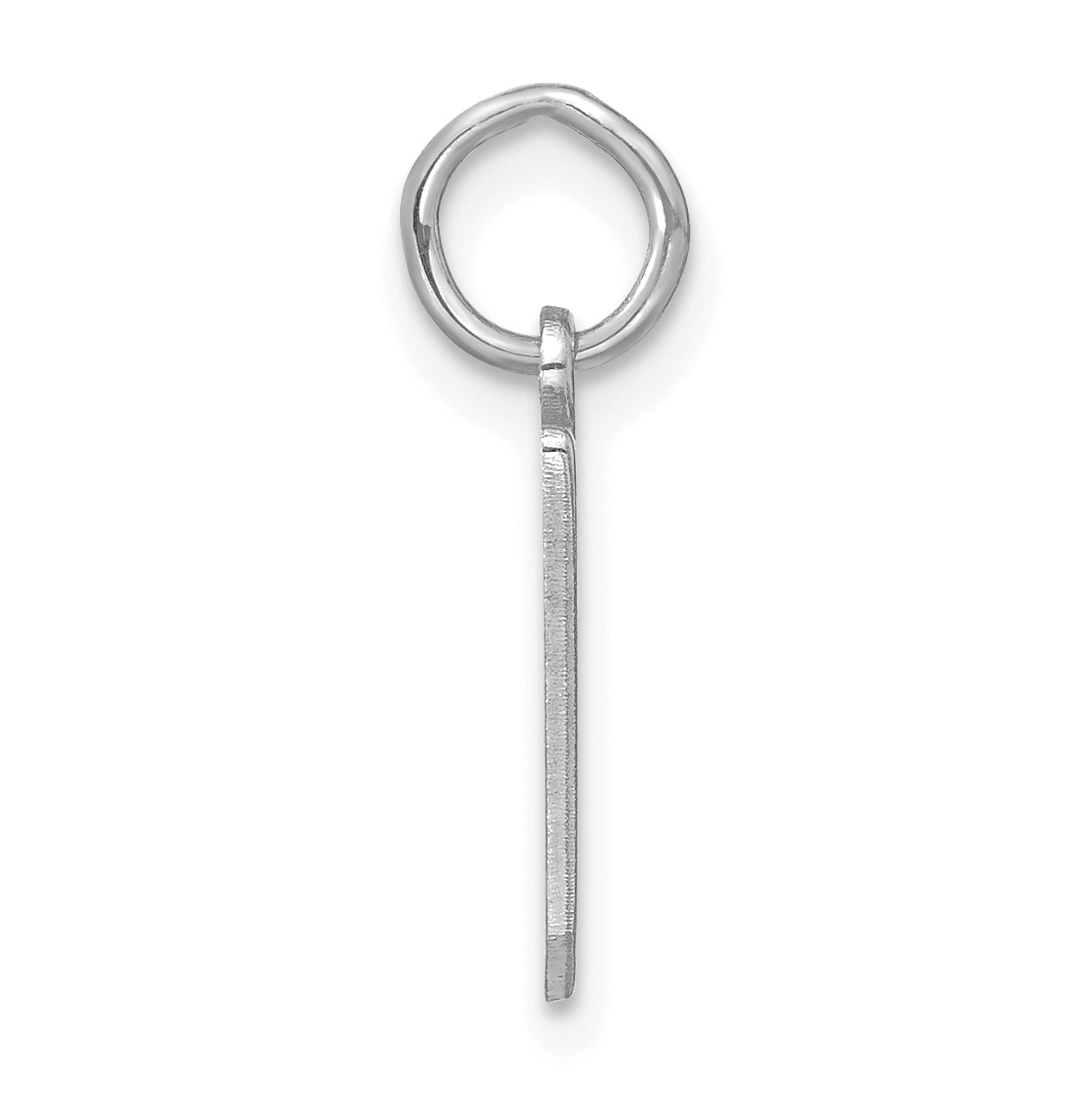 Sterling Silver Rhodium-plated Letter D Initial Pendant