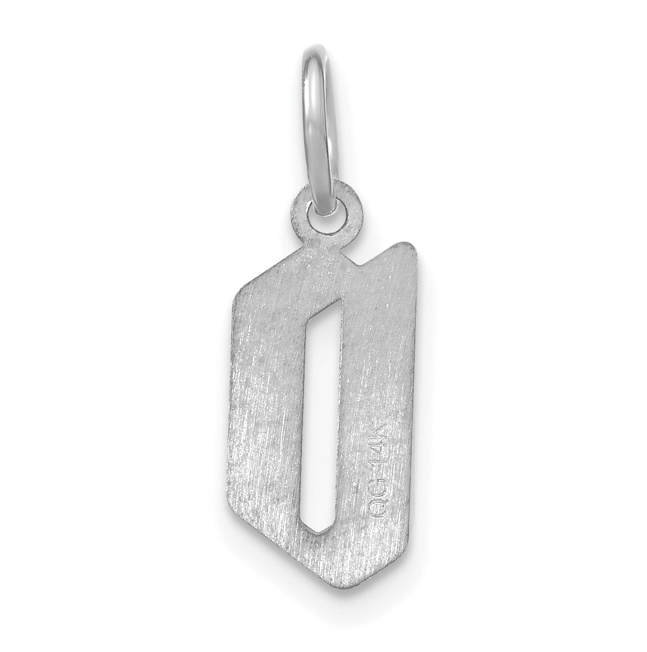 Sterling Silver Rhodium-plated Letter D Initial Pendant