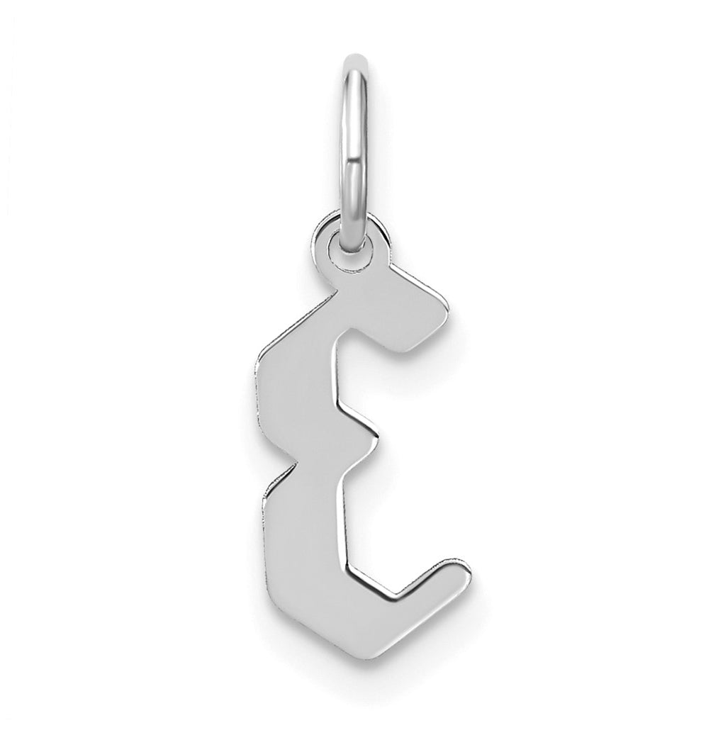 Sterling Silver Rhodium-plated Letter E Initial Pendant