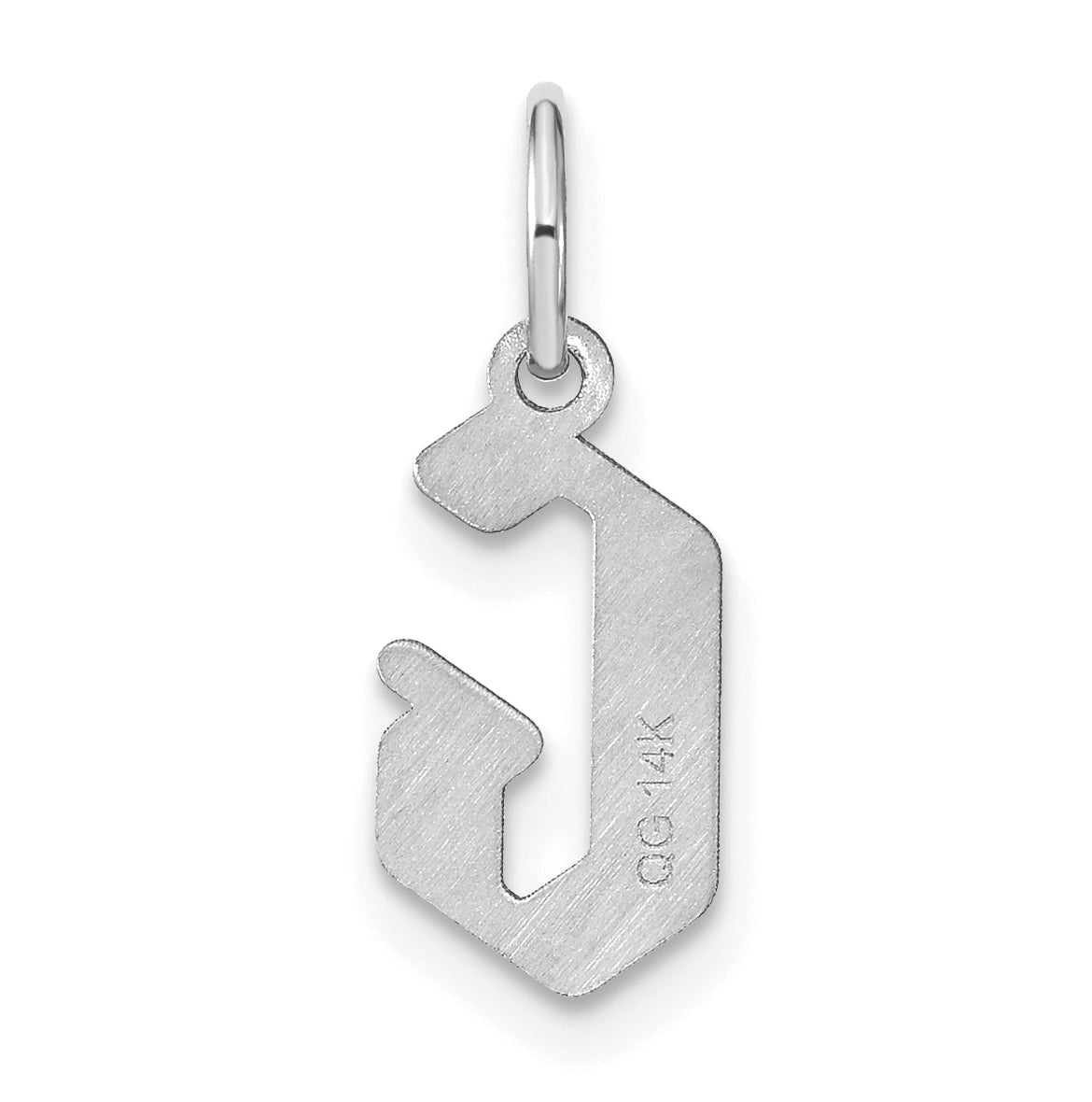 Sterling Silver Rhodium-plated Letter G Initial Pendant