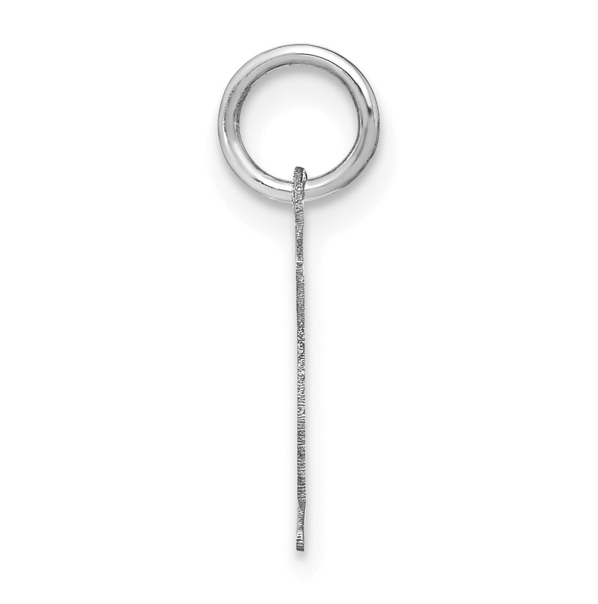 Sterling Silver Rhodium-plated Letter I Initial Pendant