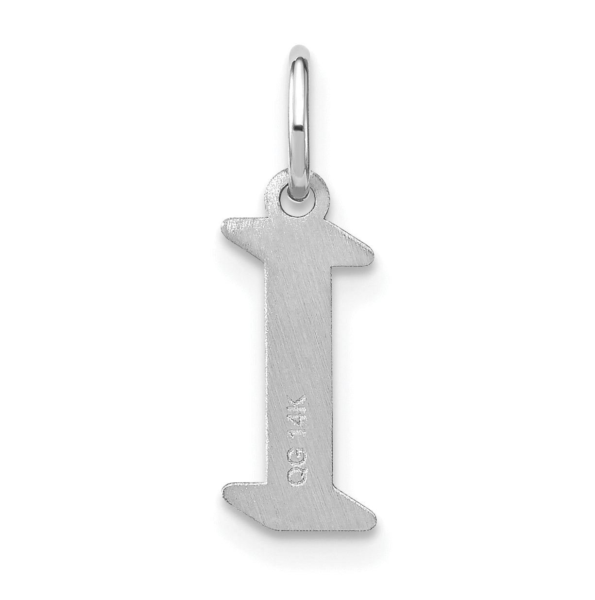 Sterling Silver Rhodium-plated Letter I Initial Pendant