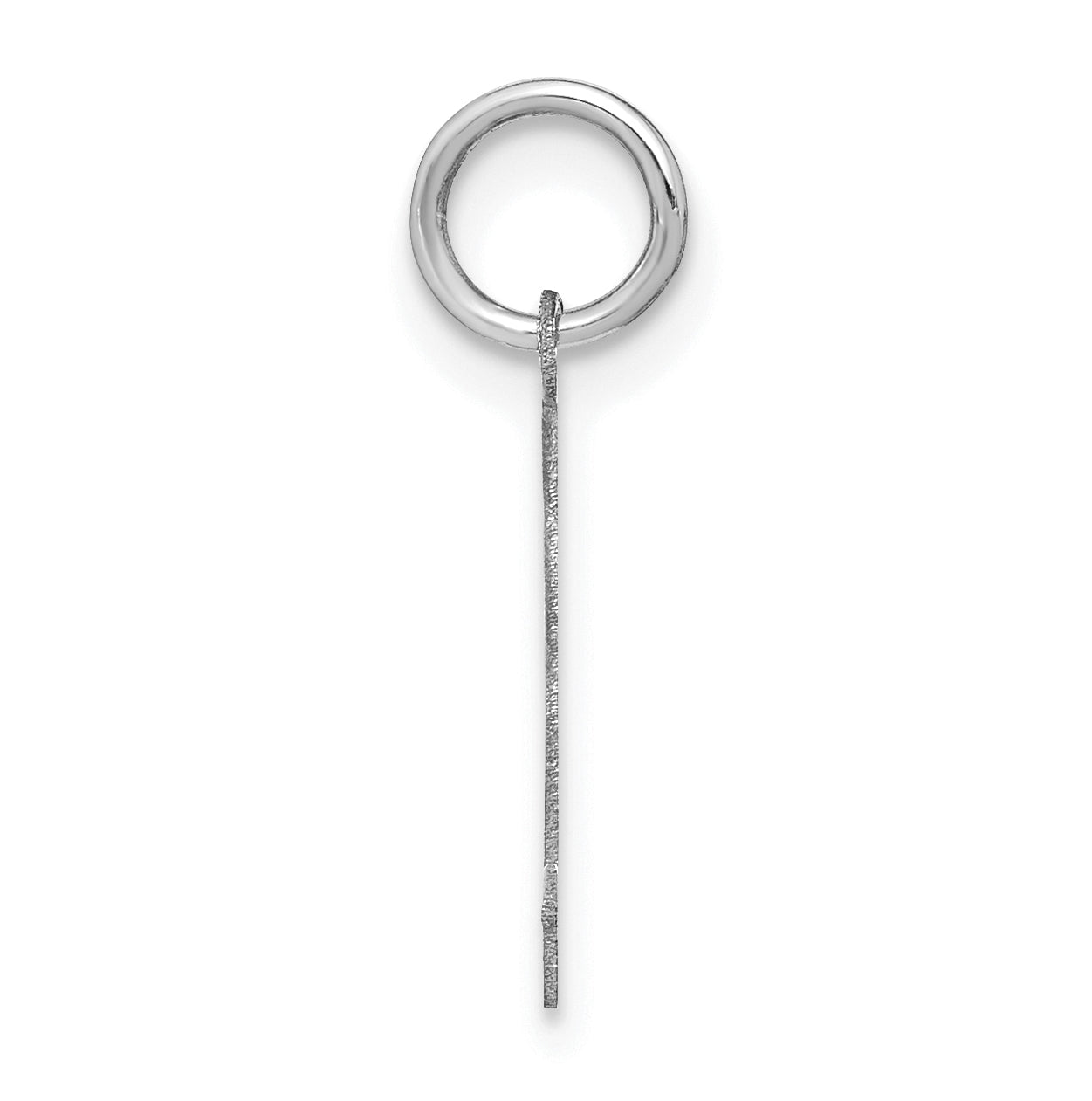 Sterling Silver Rhodium-plated Letter J Initial Pendant