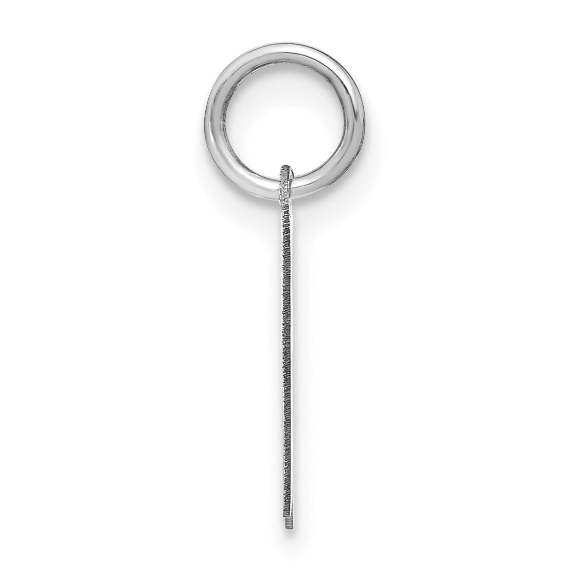 Sterling Silver Rhodium-plated Letter K Initial Pendant