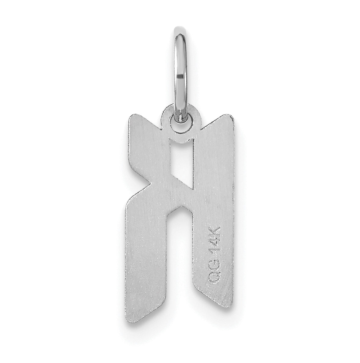Sterling Silver Rhodium-plated Letter K Initial Pendant