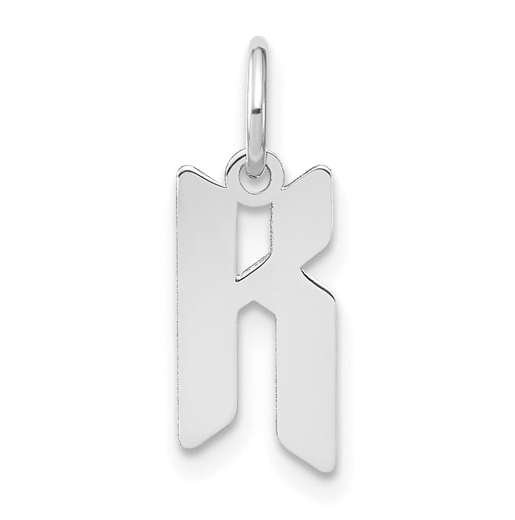 Sterling Silver Rhodium-plated Letter K Initial Pendant