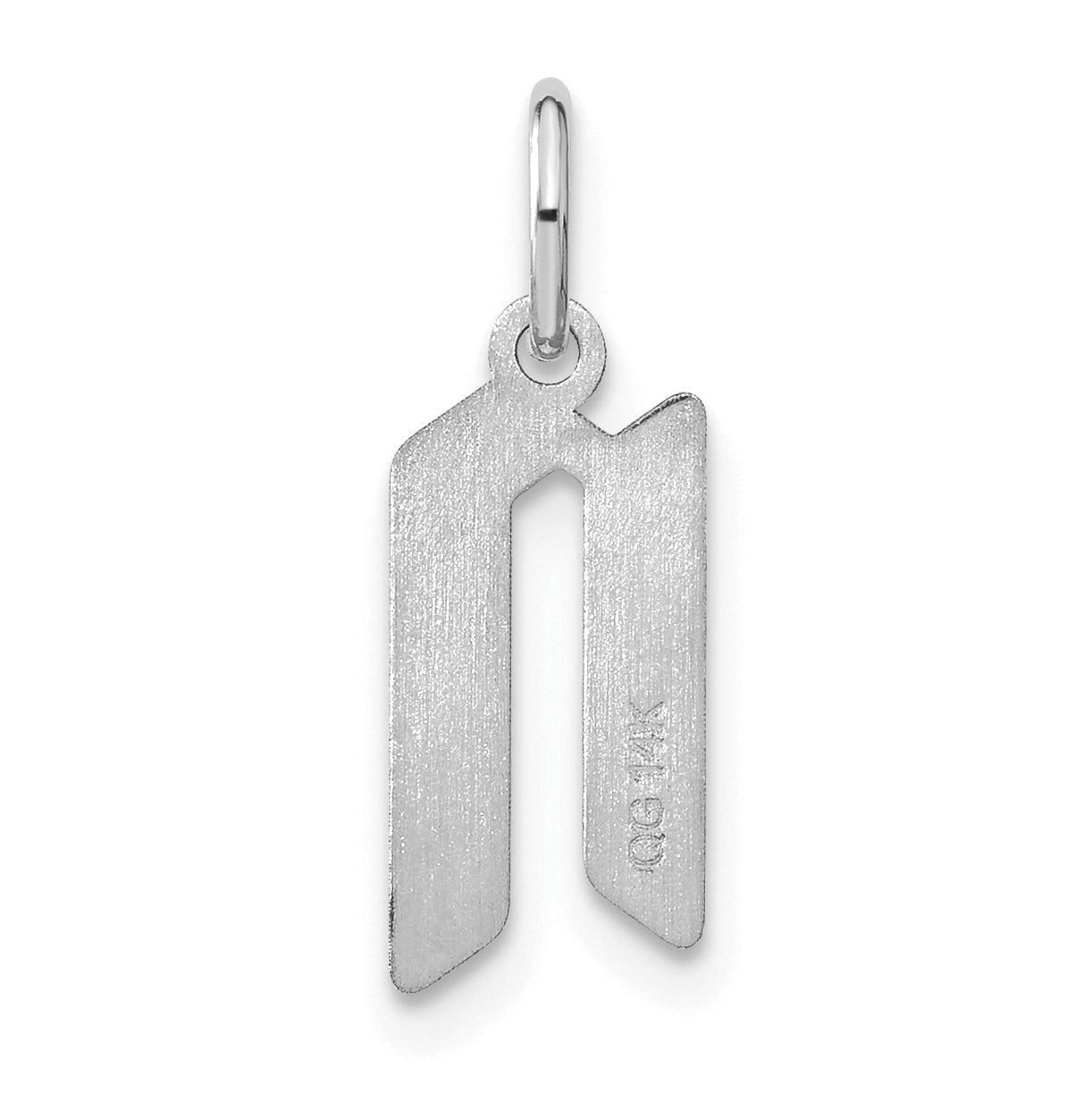 Sterling Silver Rhodium-plated Letter N Initial Pendant