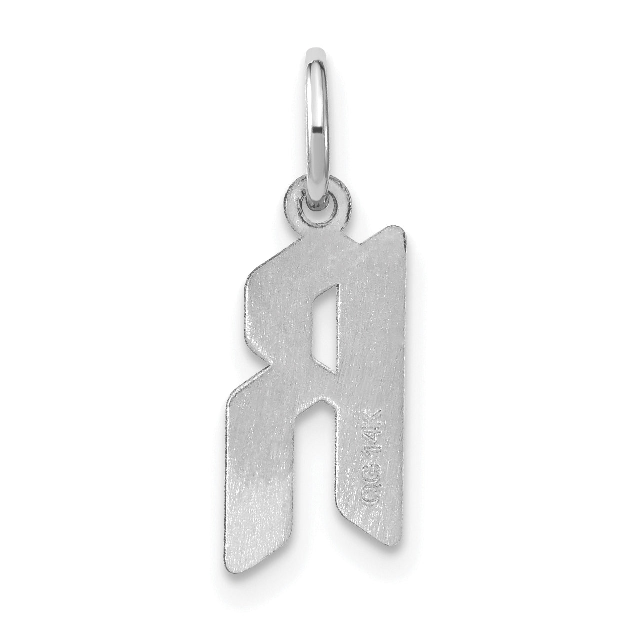 Sterling Silver Rhodium-plated Letter R Initial Pendant