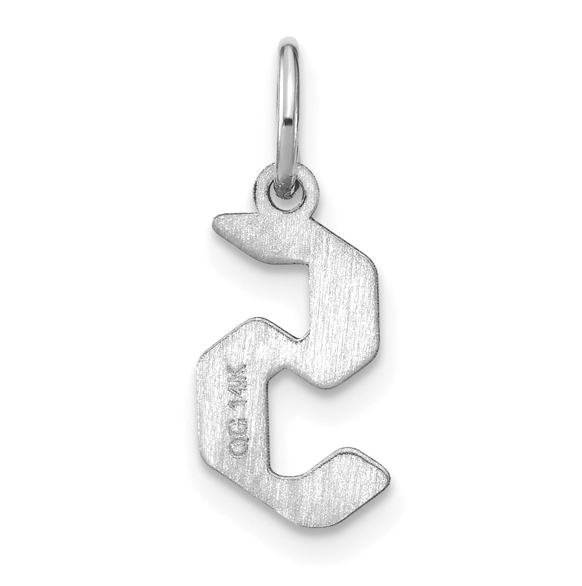 Sterling Silver Rhodium-plated Letter S Initial Pendant