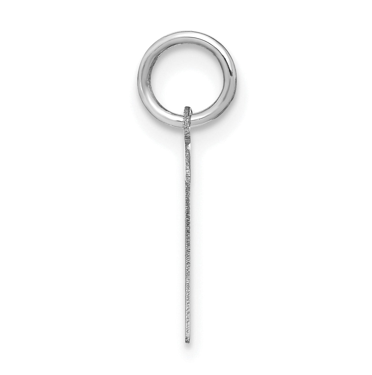 Sterling Silver Rhodium-plated Letter T Initial Pendant