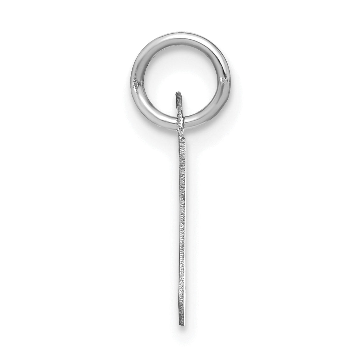 Sterling Silver Rhodium-plated Letter W Initial Pendant