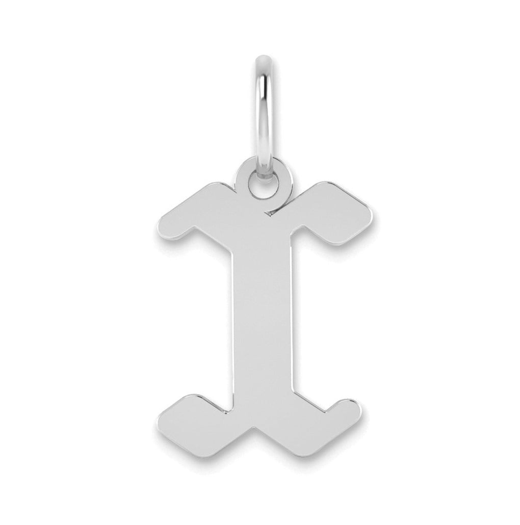 Sterling Silver Rhodium-plated Letter X Initial Pendant