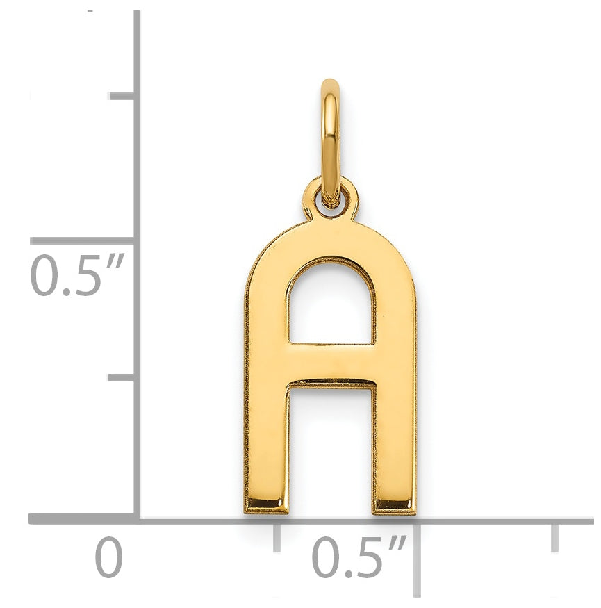Sterling Silver Gold plated A Initial Pendant