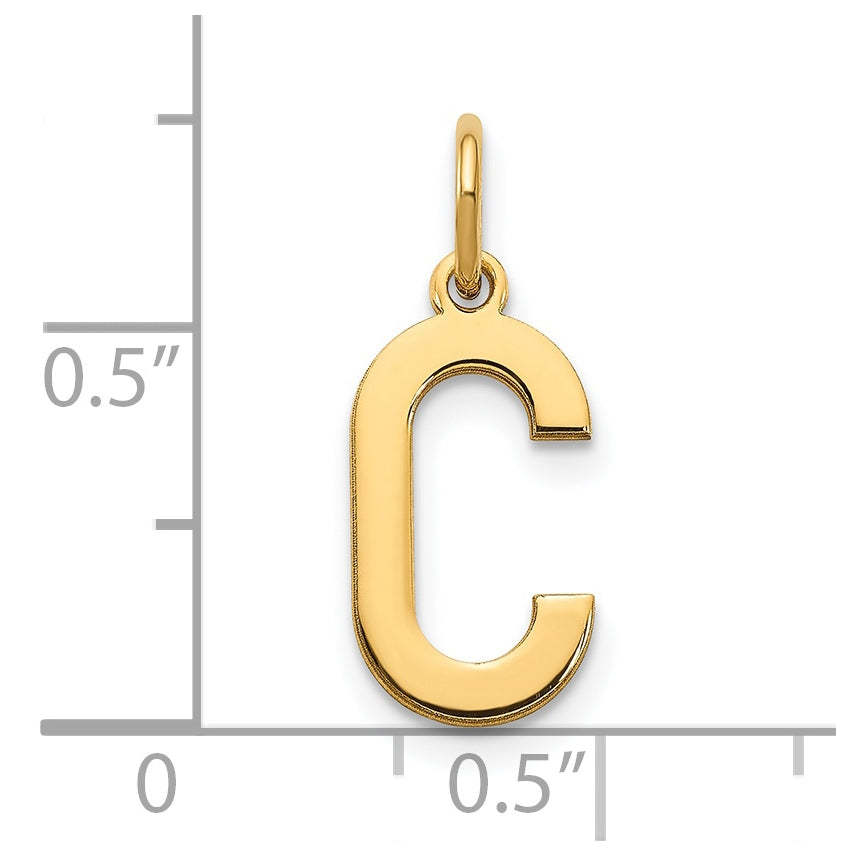 14K Yellow-Gold Initial C Letter Pendant