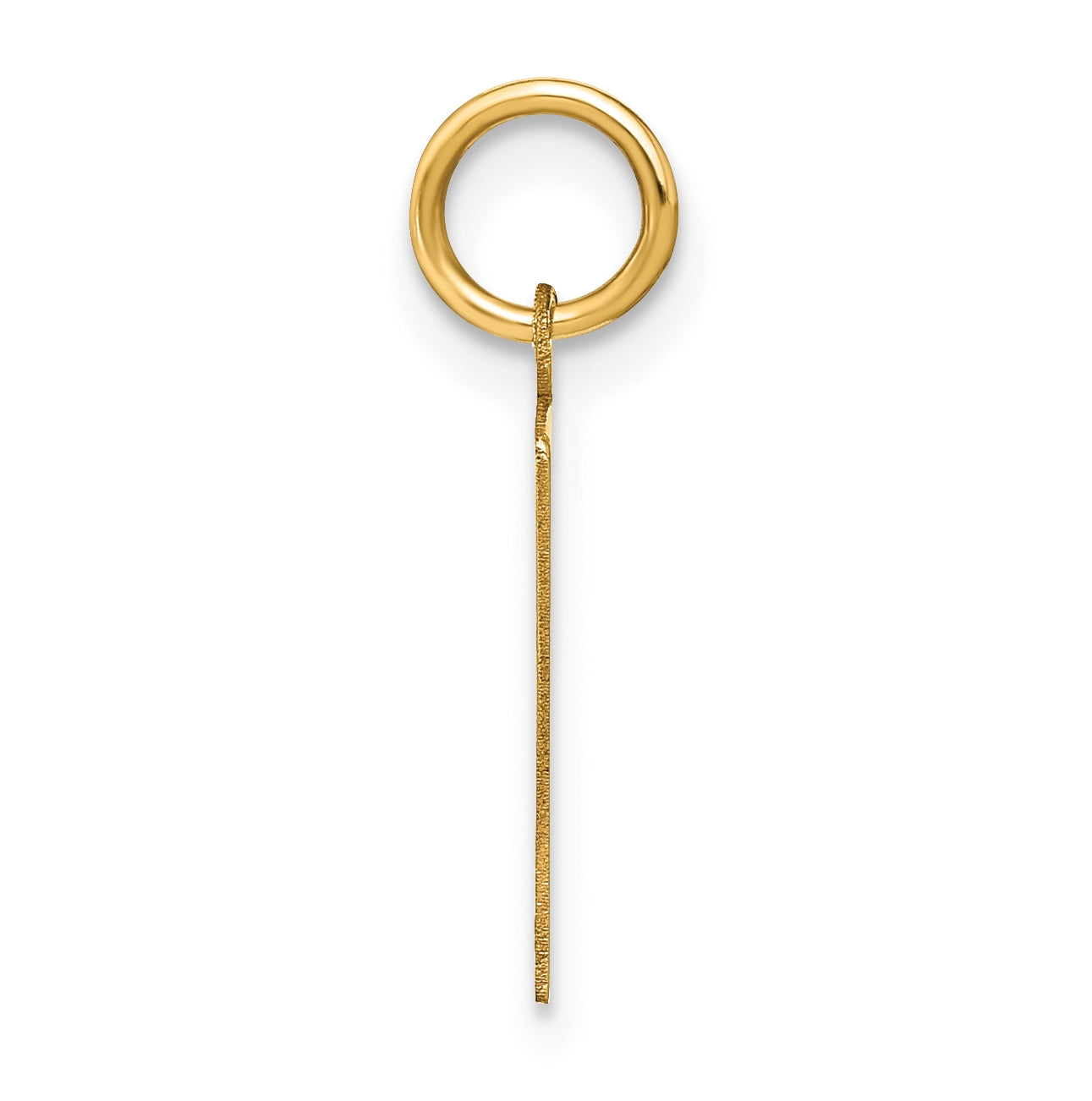 14K Yellow Gold Letter F Initial Pendants