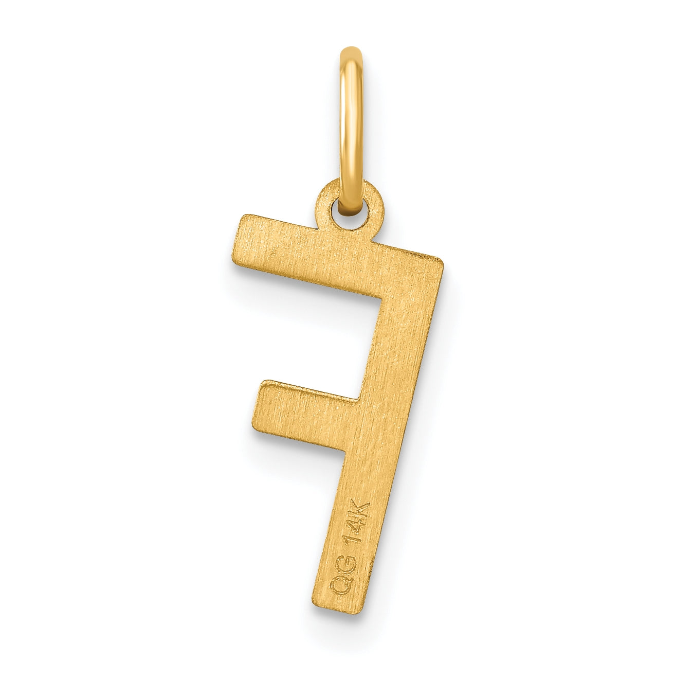 14K Yellow Gold Letter F Initial Pendants