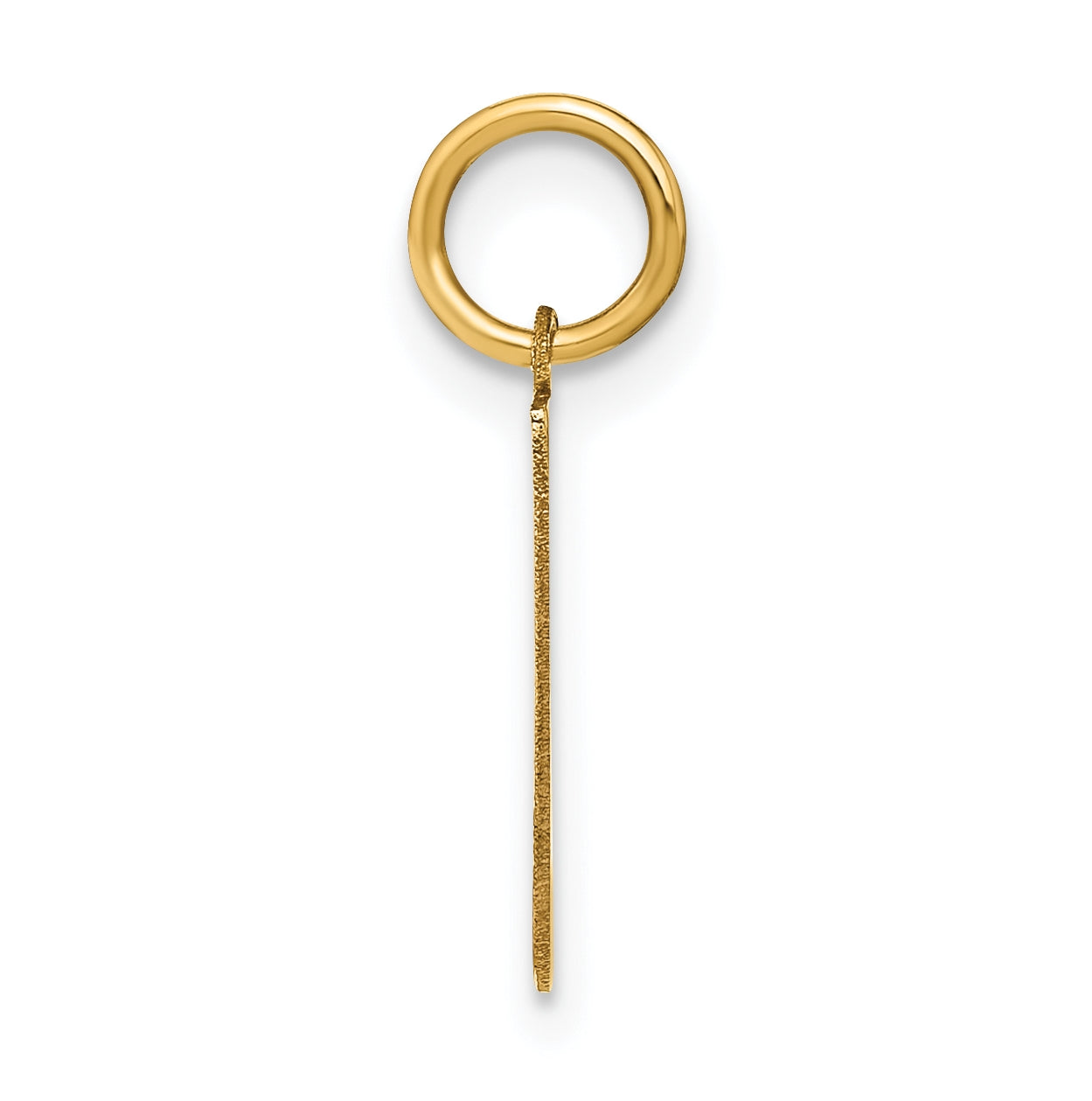 14K Yellow Gold Letter L Initial Pendants