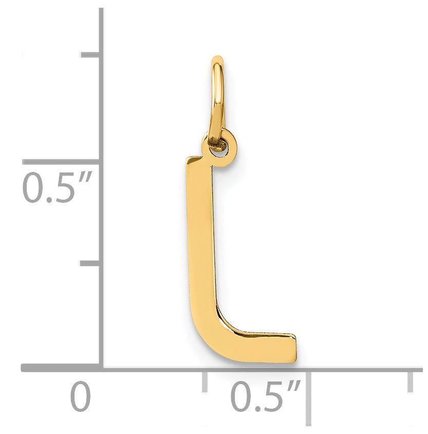 14K Yellow Gold Letter L Initial Pendants