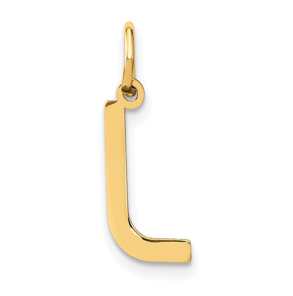 14K Yellow Gold Letter L Initial Pendants