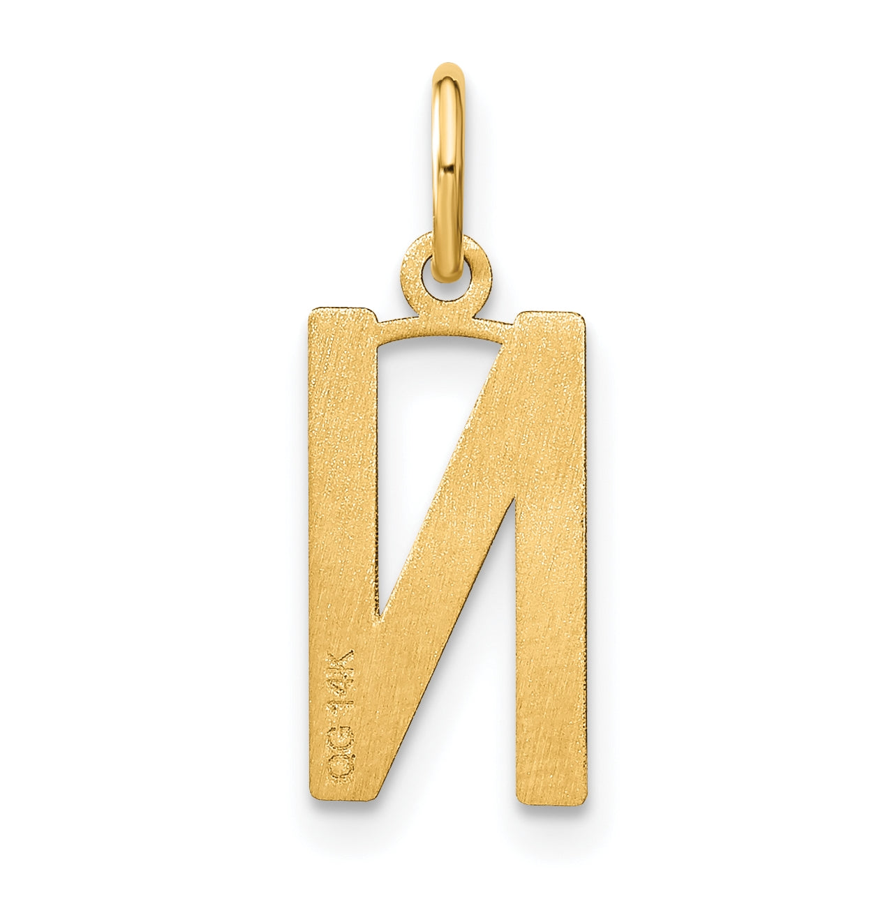Sterling Silver Gold plated N Initial Pendant