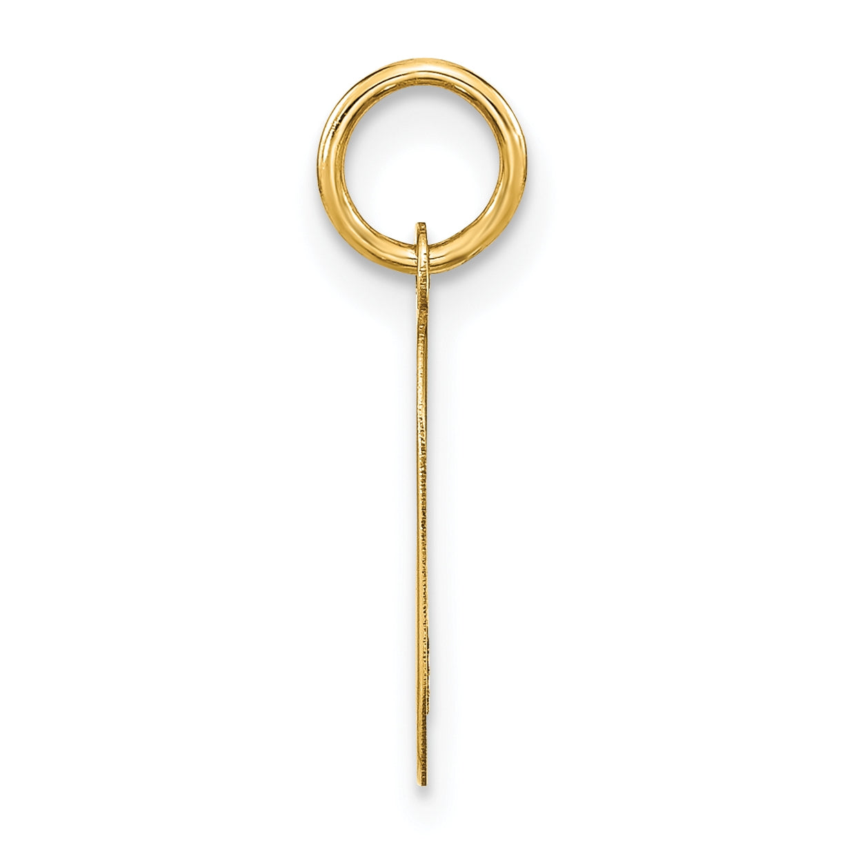 14K Yellow Gold Letter O Initial Pendants