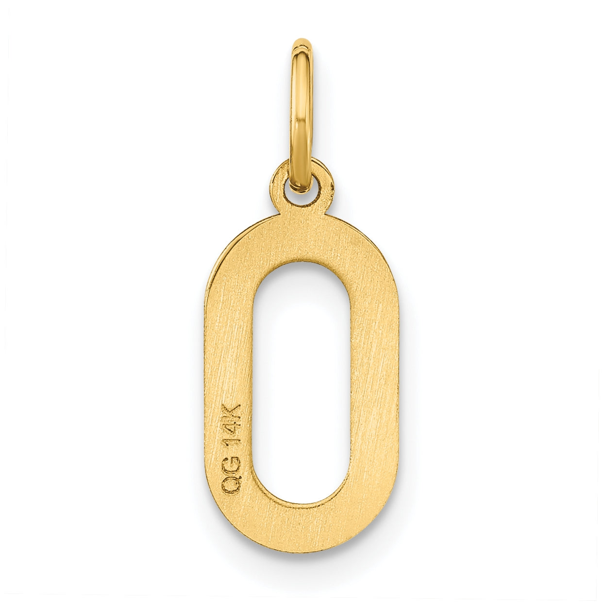 Sterling Silver Gold plated O Initial Pendant