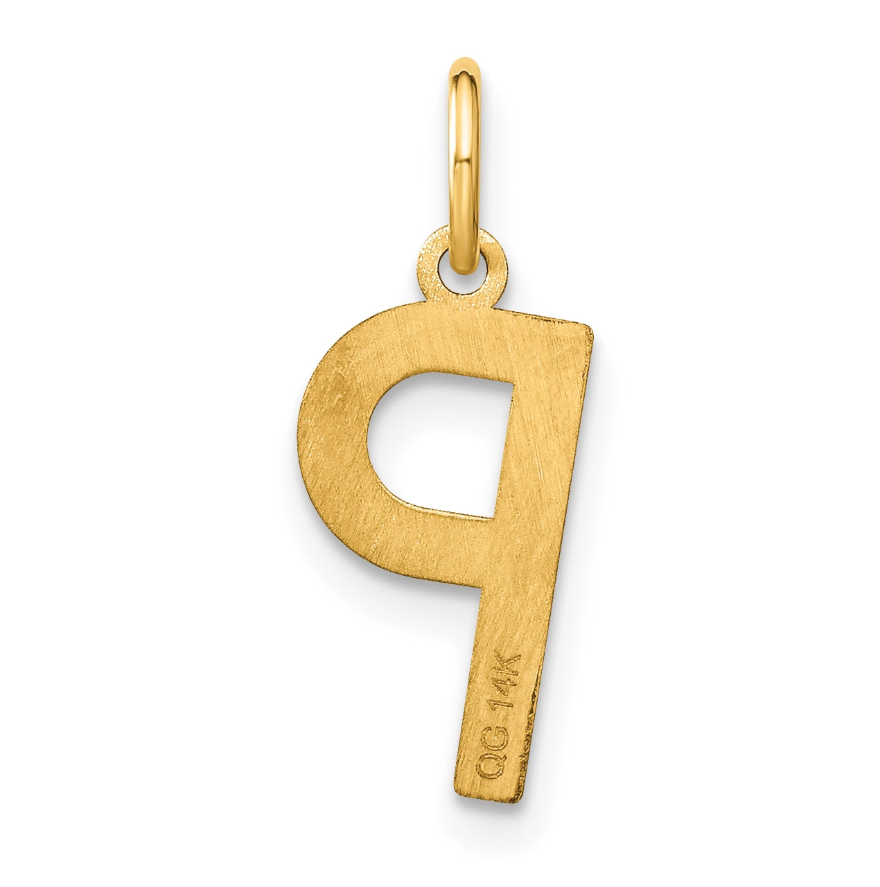 14K Yellow Gold Letter P Initial Pendants
