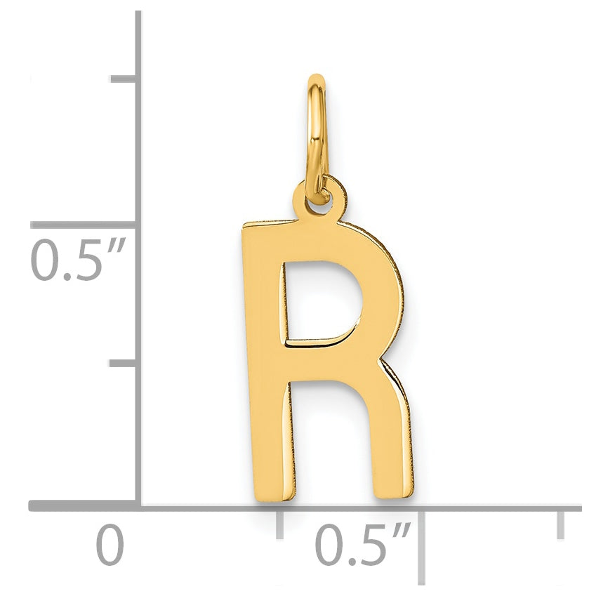 Sterling Silver Gold plated R Initial Pendant