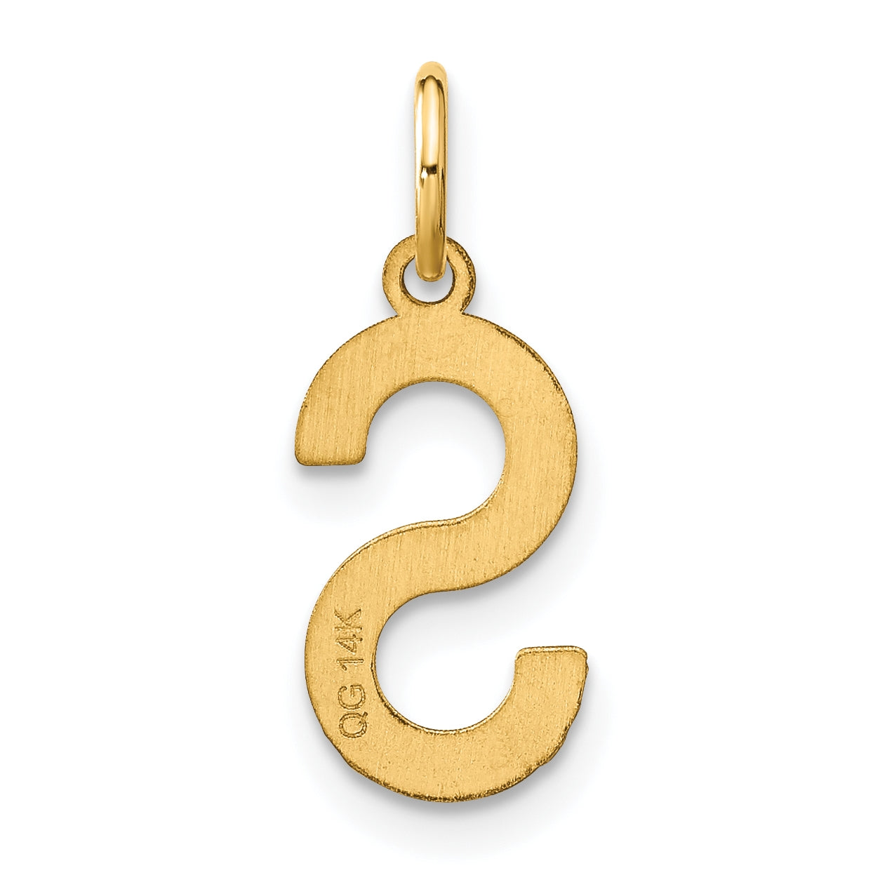 14K Yellow Gold Letter S Initial Pendants