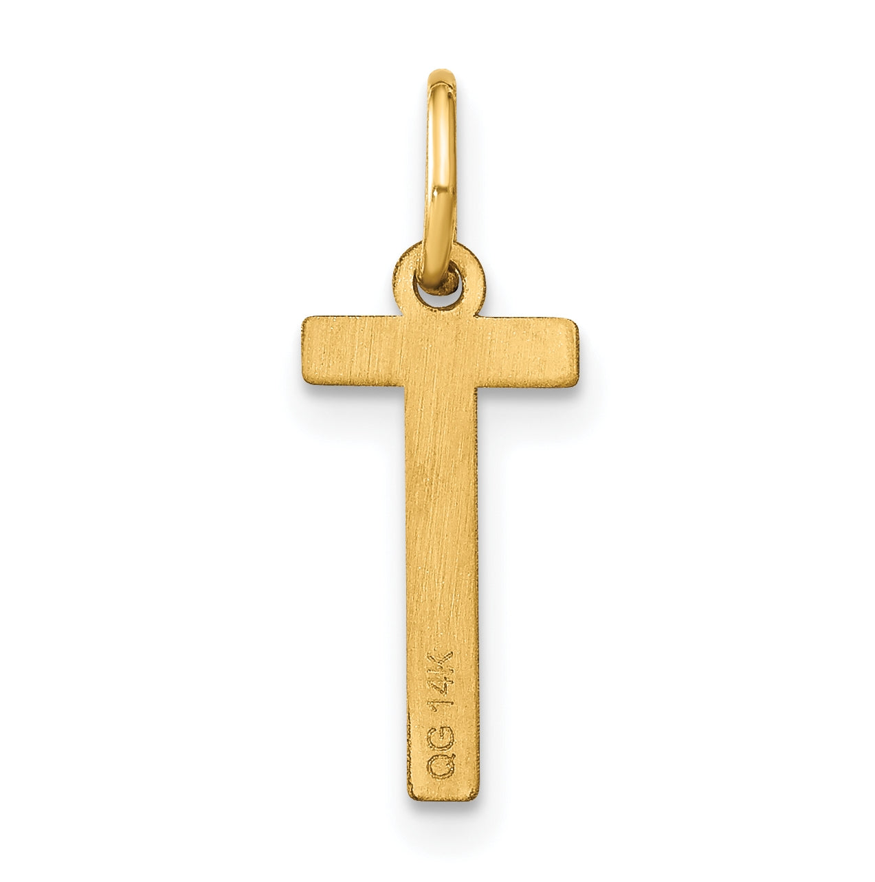 Sterling Silver Gold plated T Initial Pendant