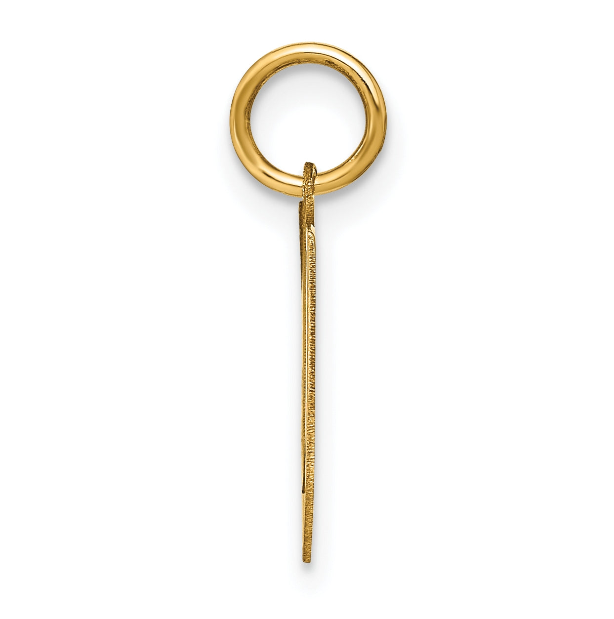 14K Yellow Gold Letter V Initial Pendants