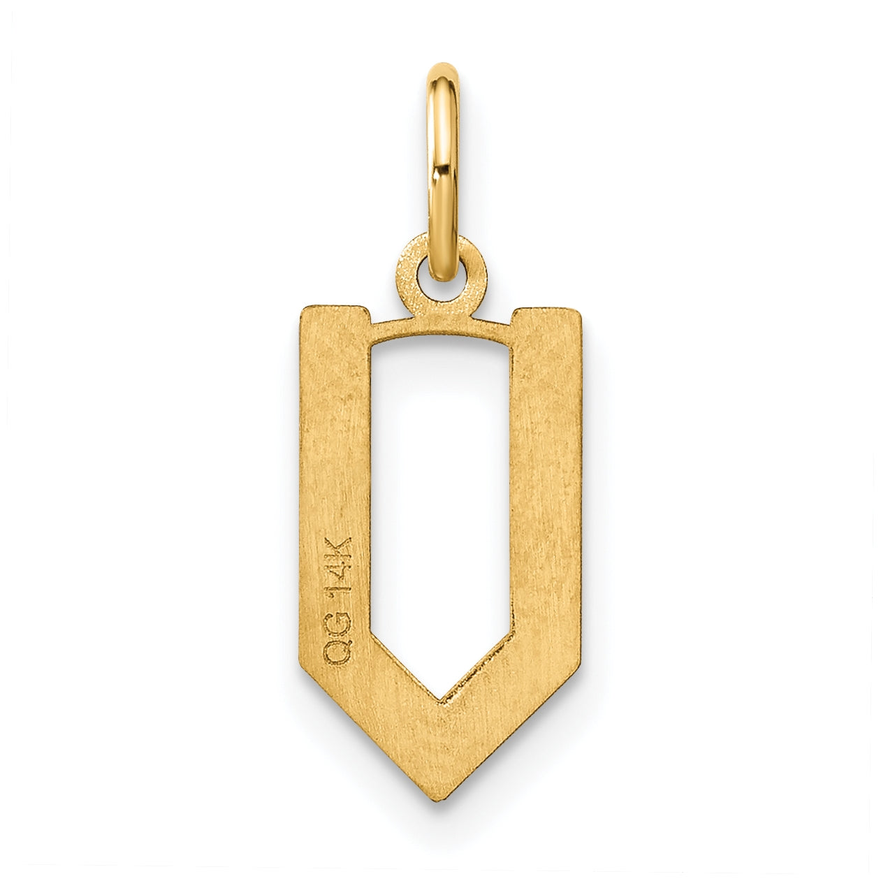 Sterling Silver Gold plated V Initial Pendant