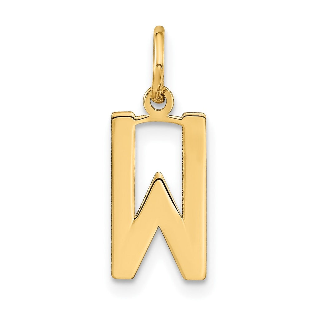 Sterling Silver Gold plated W Initial Pendant