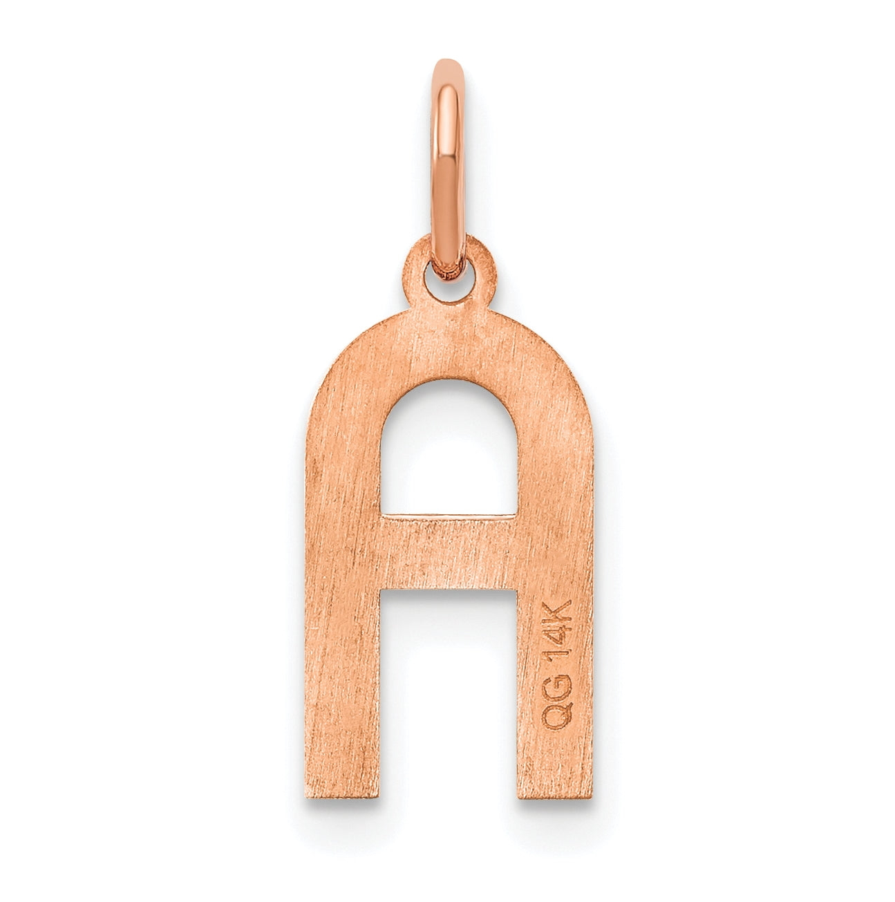 Sterling Silver Rose Gold-Plated Letter A Initial Pendant